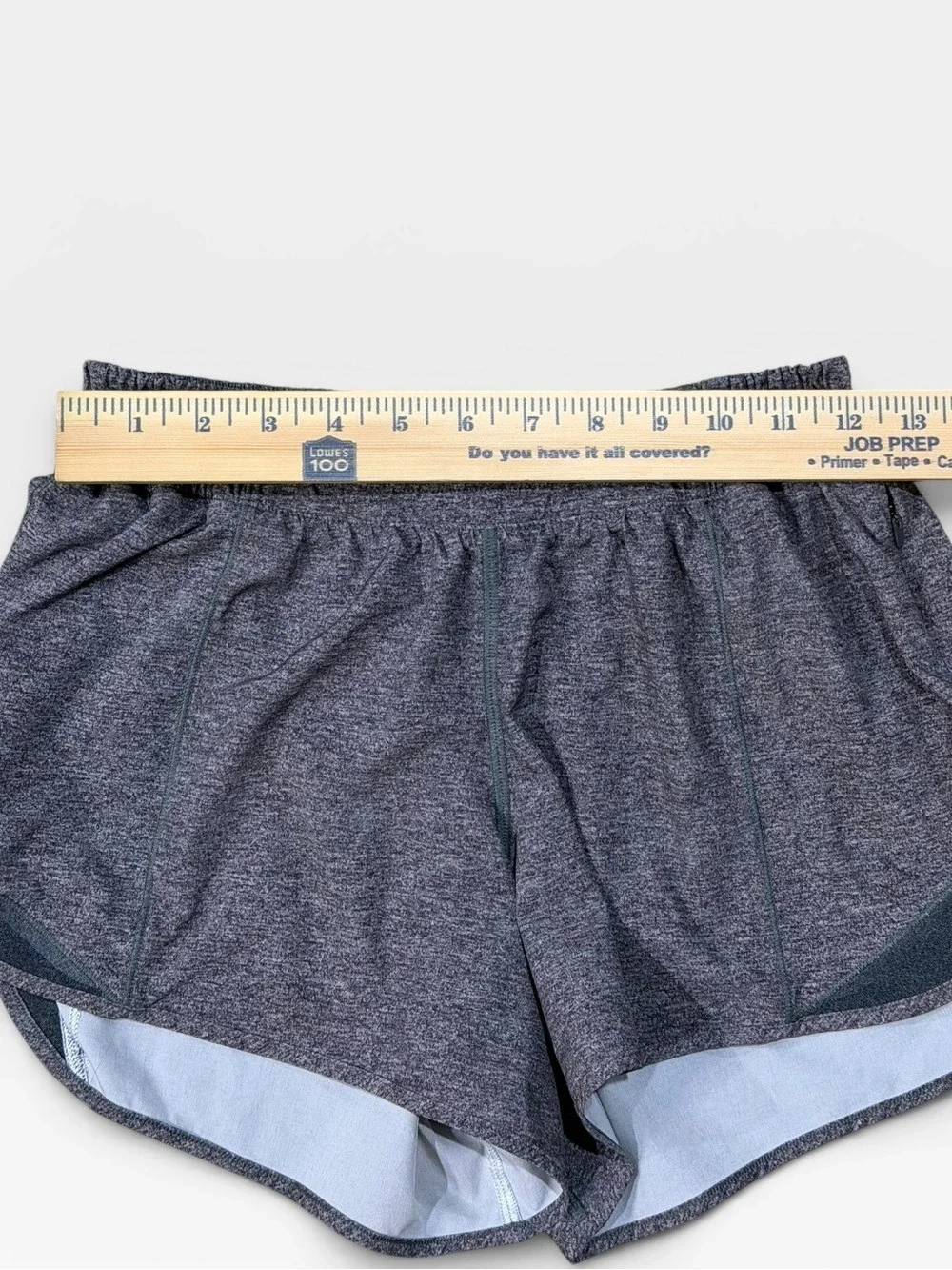 Lululemon Athletica Heathered Charcoal Running Shorts Size 8 Tall
